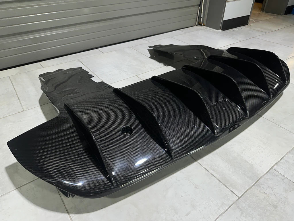 McLaren 720S 2018 2019 2020 2021 2022 2023 with Aftermarket Parts -?765LT Rear Bumper Set?Conversion Kit Pre-preg Carbon Fiber / FRP from Aero Republic
