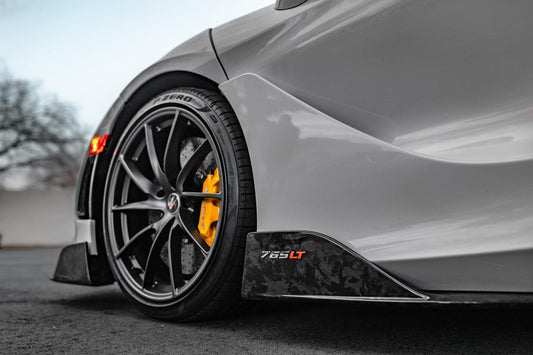 McLaren 720S 2018 2019 2020 2021 2022 2023 with Aftermarket Parts - 765LT Side Skirts Pre-preg Carbon Fiber / FRP from Aero Republic