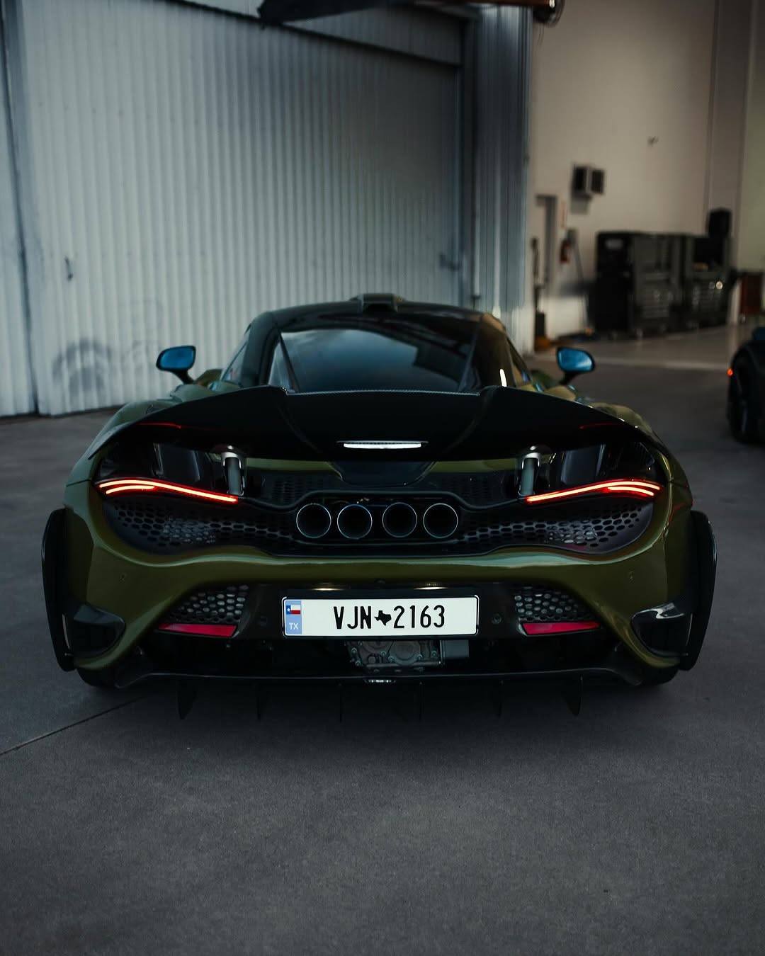 McLaren 720S 2018 2019 2020 2021 2022 2023 with Aftermarket Parts -?765LT Rear Bumper Vents?Conversion Kit?Pre-preg Carbon Fiber / FRP?from Aero Republic