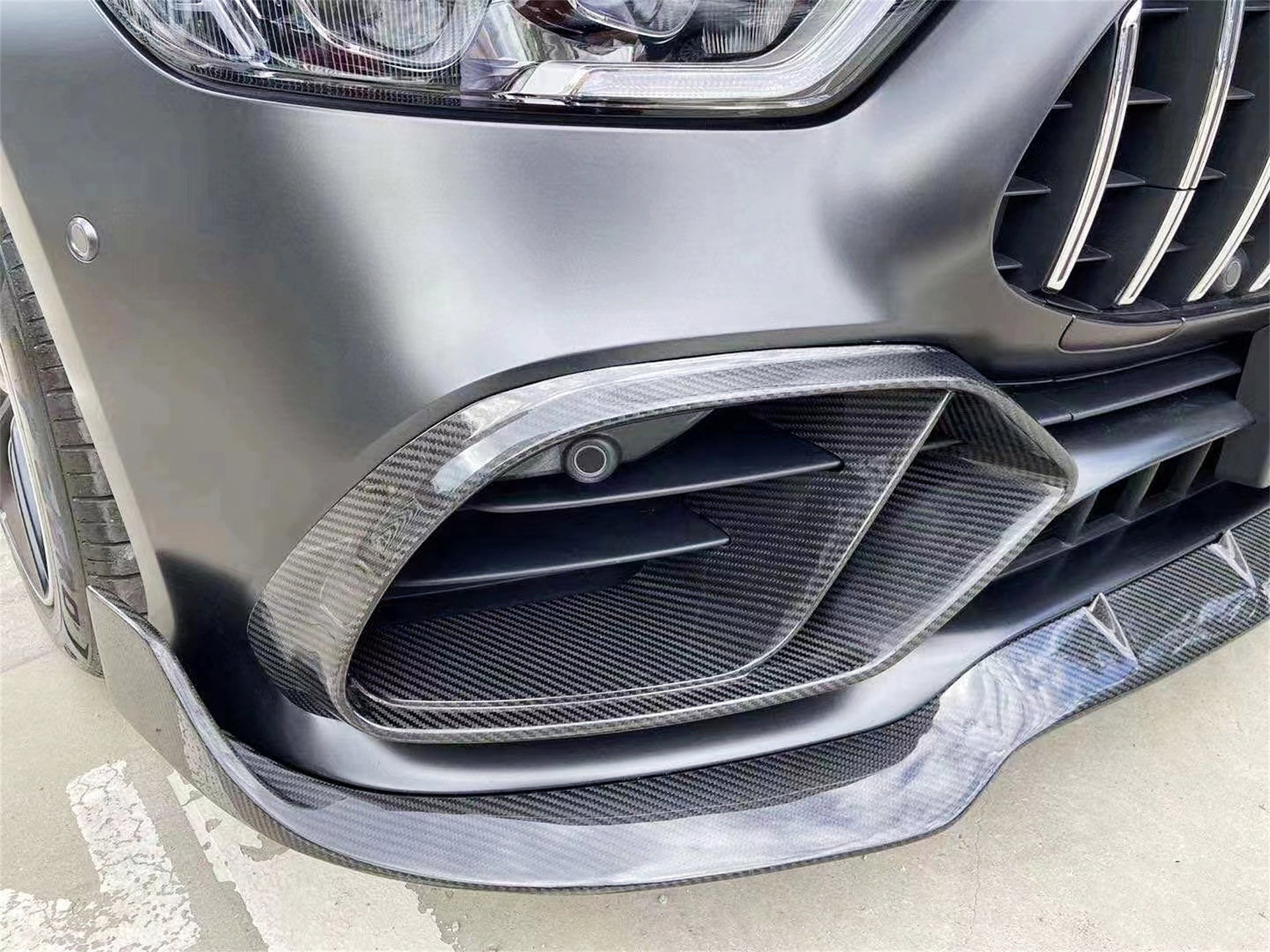 Mercedes Benz AMG GT 4 Door GT53 GT50 X290 C290 2019-ON with Aftermarket Parts - Brabus Style Front Bumper Vent Cover?Carbon Fiber from Aero Republic