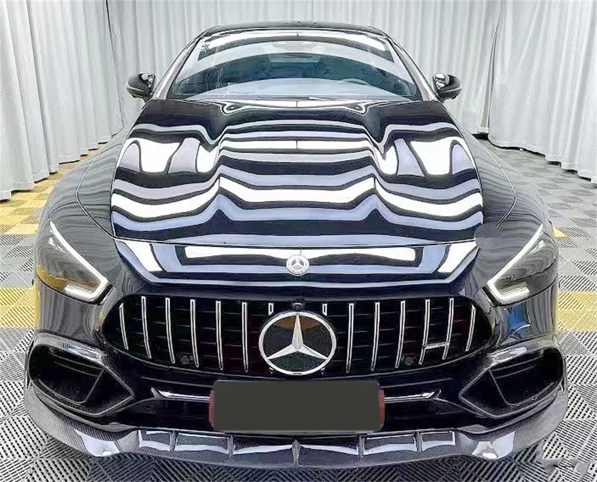 Mercedes Benz AMG GT 4 Door GT53 GT50 X290 C290 2019-ON with Aftermarket Parts - Brabus Style Front Lip?Carbon Fiber from Aero Republic
