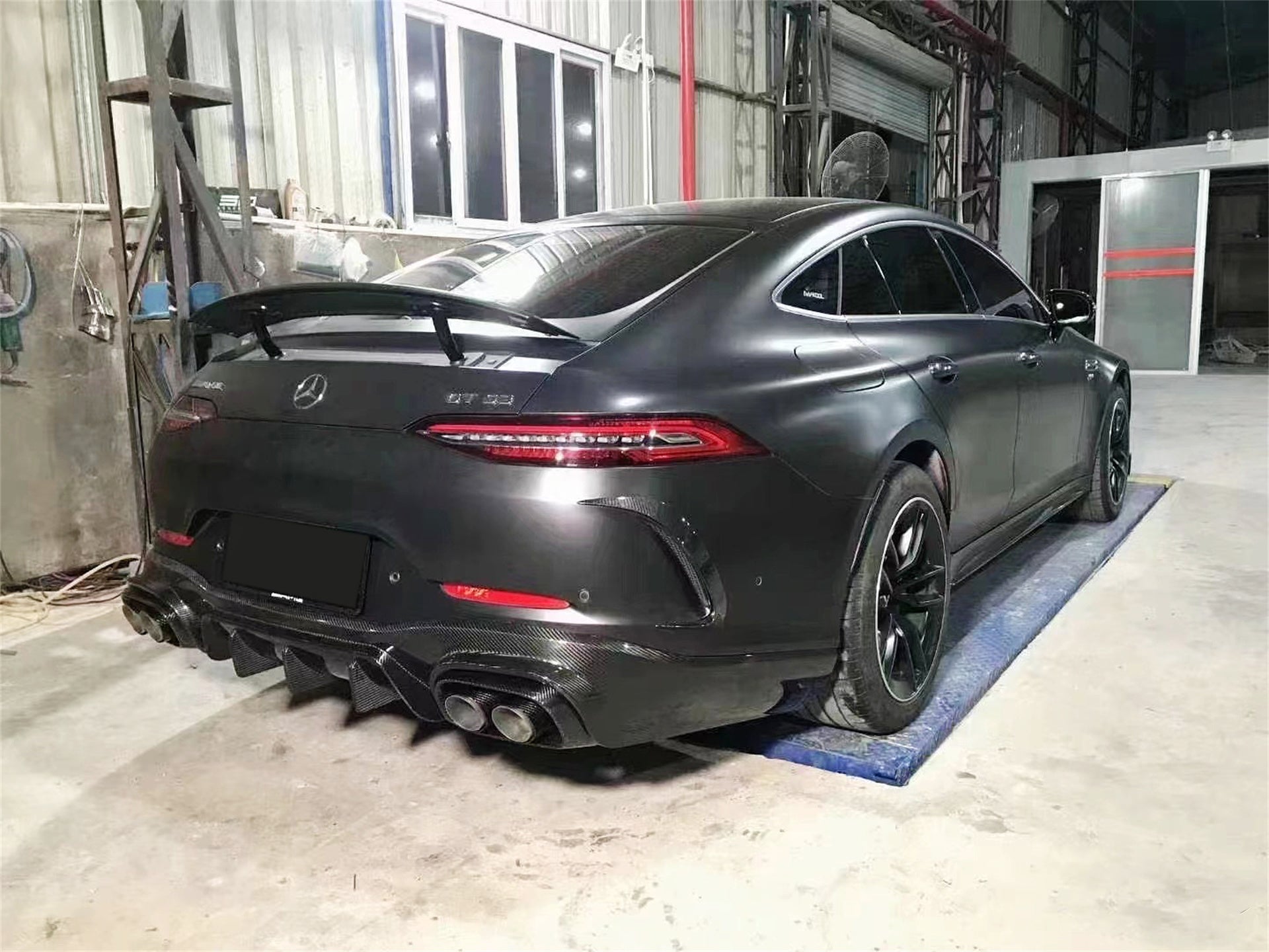 Mercedes Benz AMG GT 4 Door GT53 GT50 X290 C290 2019-ON with Aftermarket Parts - Brabus Style Rear Bumper Canards?Carbon Fiber from Aero Republic
