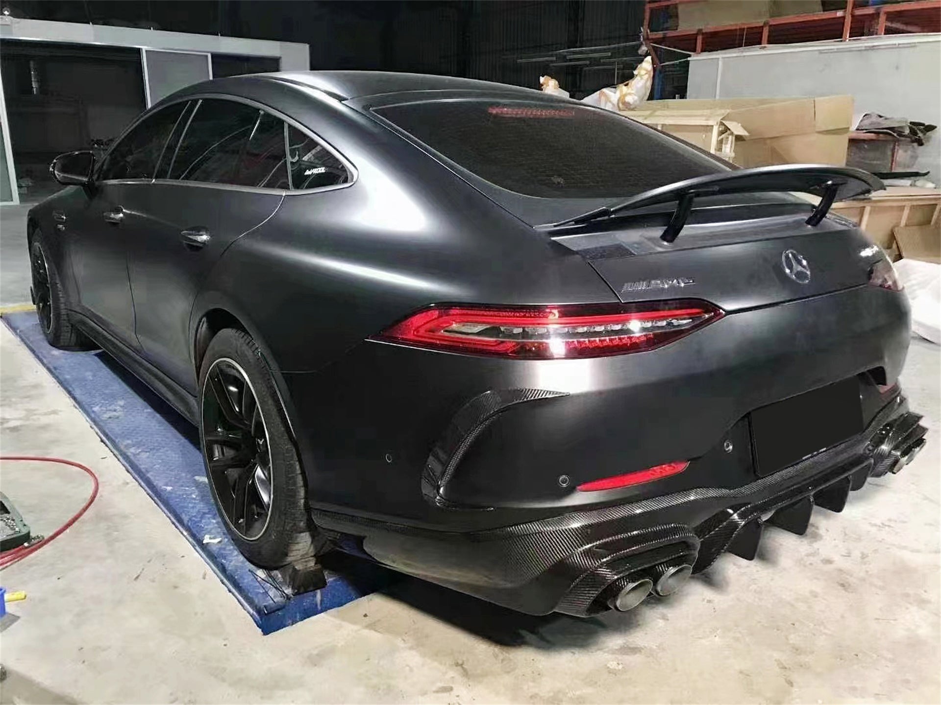 Mercedes Benz AMG GT 4 Door GT53 GT50 X290 C290 2019-ON with Aftermarket Parts - Brabus Style Rear Bumper Canards?Carbon Fiber from Aero Republic