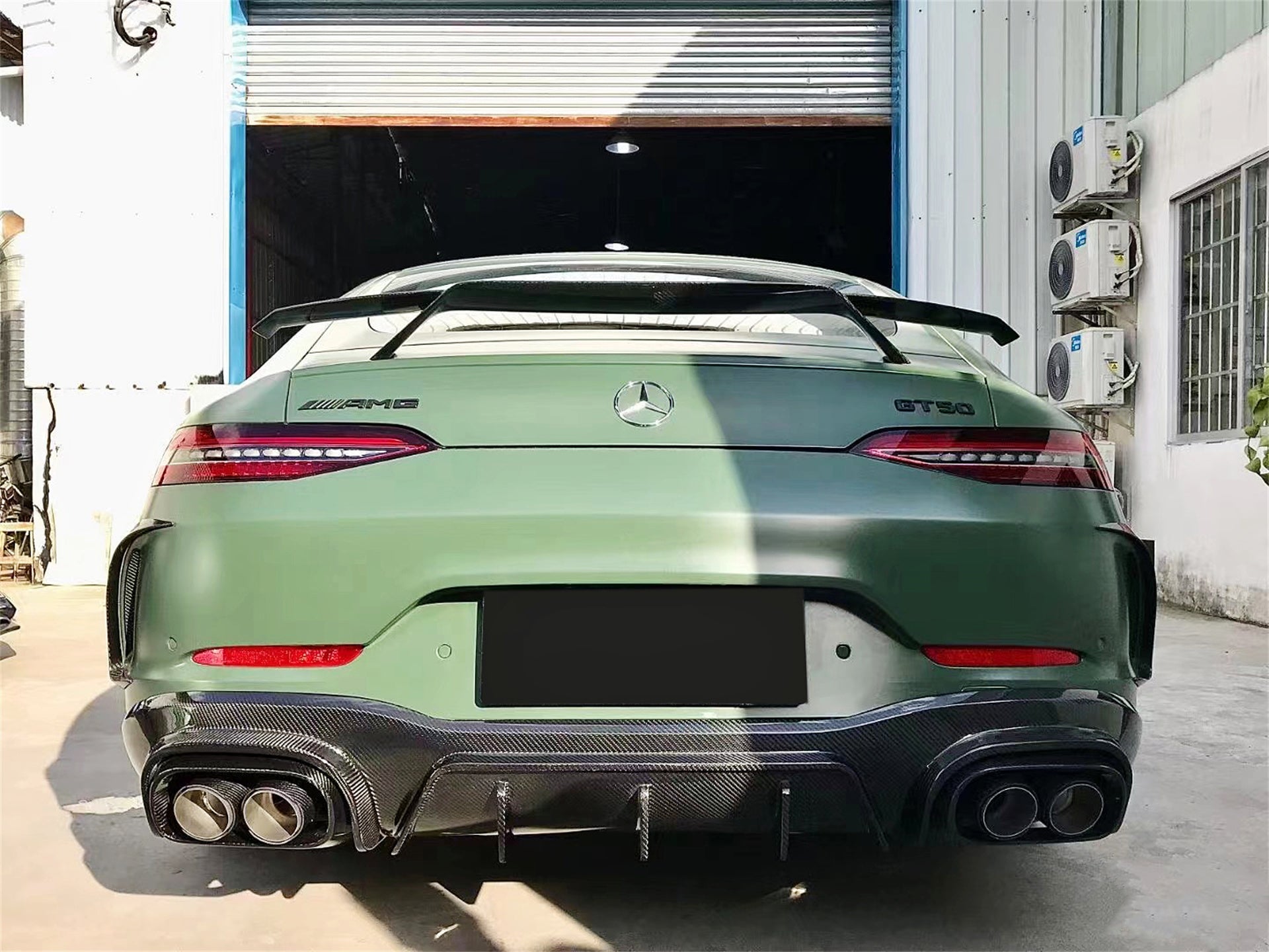 Mercedes Benz AMG GT 4 Door GT63 GT53 GT50 X290 C290 2019-ON with Aftermarket Parts - Brabus Style Rear Spoiler Wing?Carbon Fiber from Aero Republic