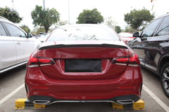 Mercedes Benz A-Class V177 W177 A45 A220 A250e A200 Sedan 2019-ON with Aftermarket Parts - X Style Rear Lip Spoiler Carbon Fiber from Aero Republic