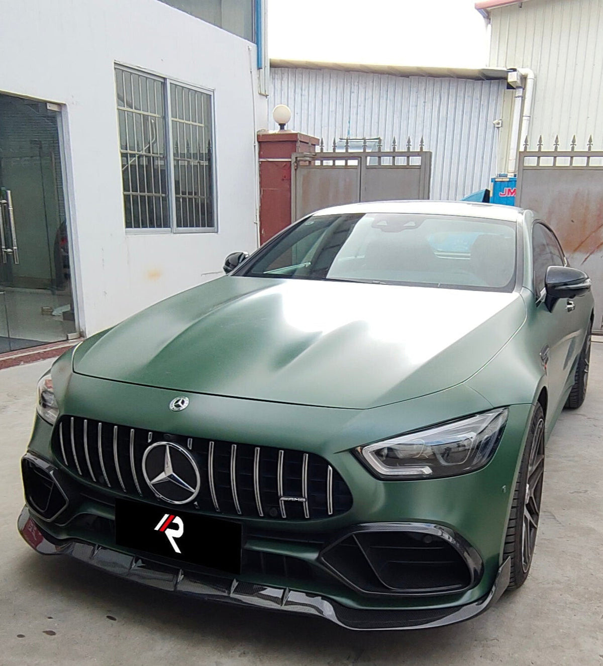 Mercedes Benz AMG GT63 4-Door 2019 2020 2021 2022 2023 with Aftermarket Parts - Front Lip&nbsp;Carbon Fiber / FRP from Aero Republic