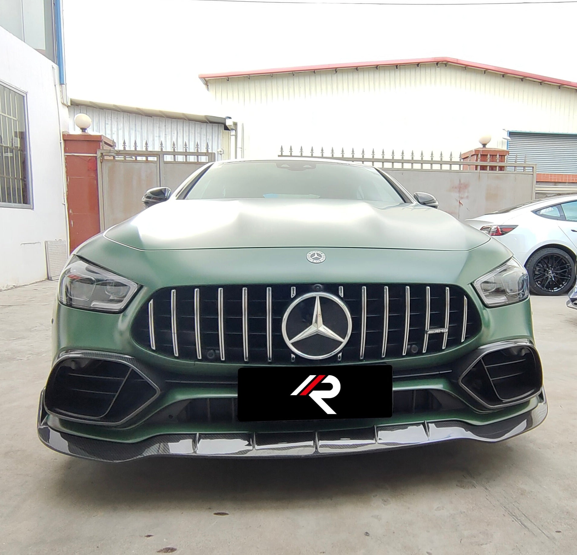 Mercedes Benz AMG GT63 4-Door 2019 2020 2021 2022 2023 with Aftermarket Parts - Front Lip&nbsp;Carbon Fiber / FRP from Aero Republic