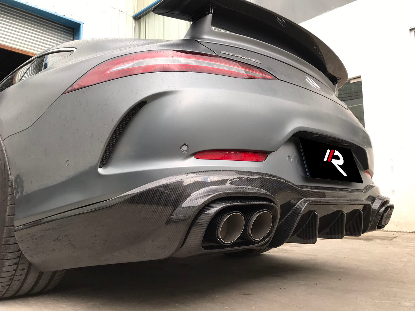 Mercedes Benz AMG GT63 4-Door 2019 2020 2021 2022 2023 with Aftermarket Parts - Rear Diffuser?Carbon Fiber / FRP from Aero Republic