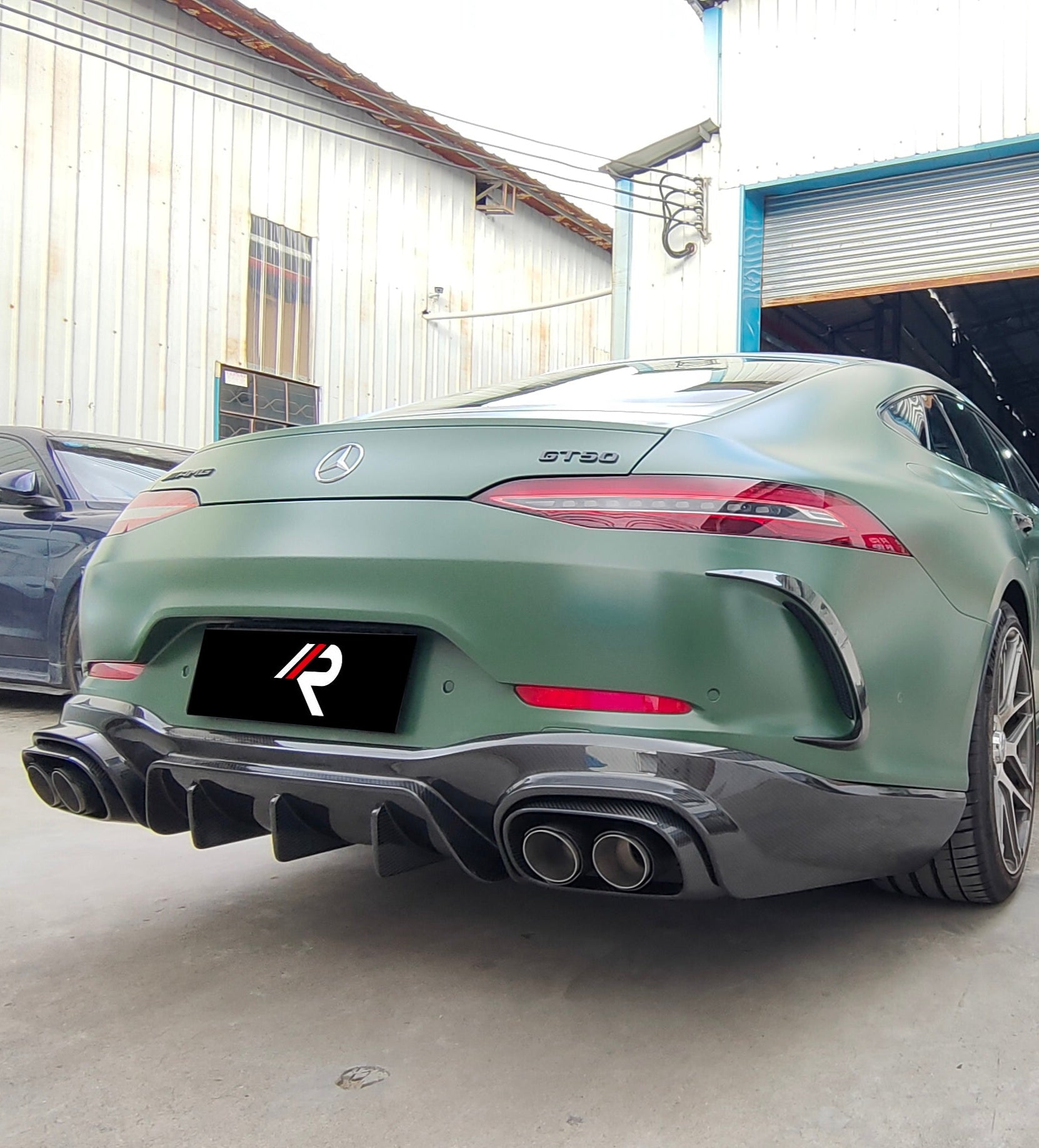 Mercedes Benz AMG GT63 4-Door 2019 2020 2021 2022 2023 with Aftermarket Parts - Rear Diffuser?Carbon Fiber / FRP from Aero Republic