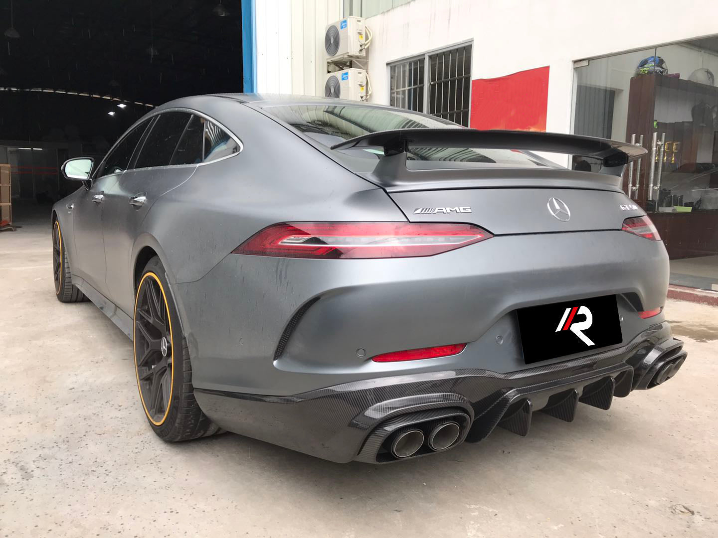 Mercedes Benz AMG GT63 4-Door 2019 2020 2021 2022 2023 with Aftermarket Parts - Rear Diffuser?Carbon Fiber / FRP from Aero Republic