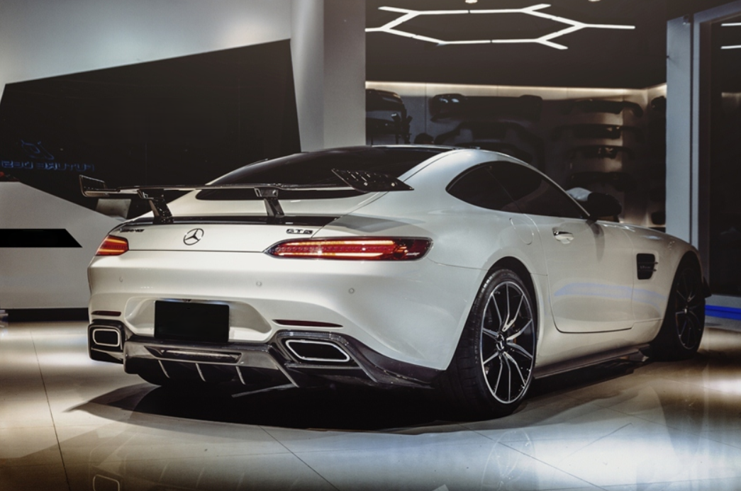 Mercedes Benz AMG GT GTS C190 2015 2016 2017 2018 2019 with Aftermarket Parts - RT Style Side Skirts Carbon Fiber from Aero Republic