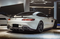 Mercedes Benz AMG GT GTS C190 2015 2016 2017 2018 2019 with Aftermarket Parts - RT Style Side Skirts Carbon Fiber from Aero Republic
