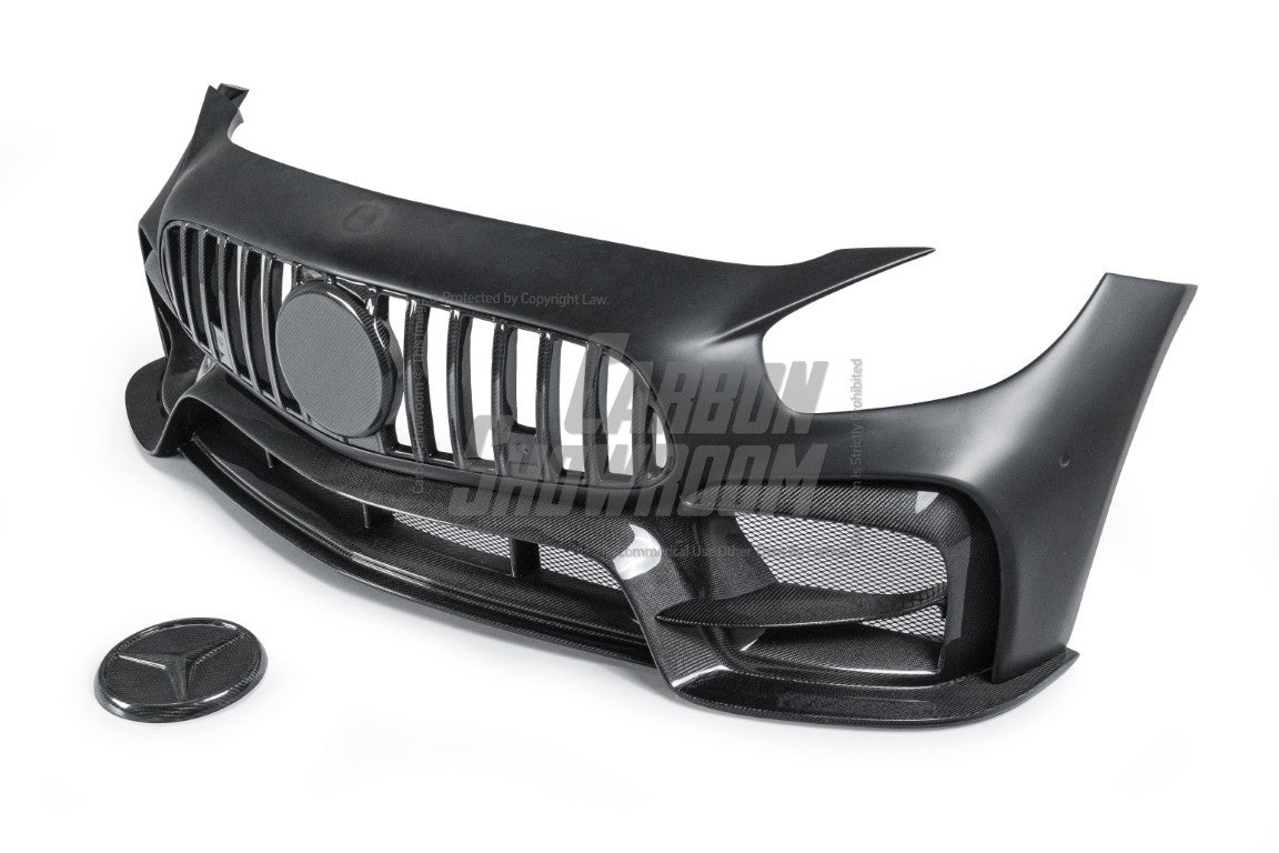 Mercedes Benz AMG GT GTS GTC C190 2016 2017 2018 2019 2020 2021 with Aftermarket Parts - IMP Style Front Bumper Carbon Fiber from Aero Republic