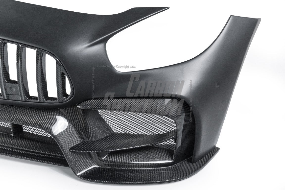 Mercedes Benz AMG GT GTS GTC C190 2016 2017 2018 2019 2020 2021 with Aftermarket Parts - IMP Style Front Bumper Carbon Fiber from Aero Republic