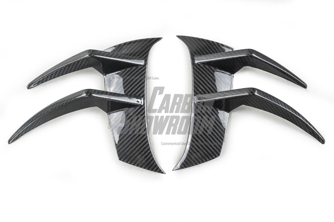 Mercedes Benz AMG GTR C190 2017 2018 2019 2020 2021 with Aftermarket Parts - Front Canards Pre-preg Carbon Fiber from Aero Republic