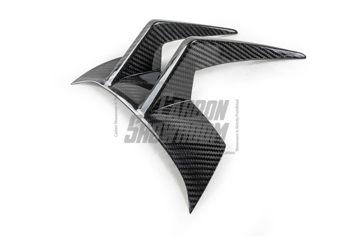 Mercedes Benz AMG GTR C190 2017 2018 2019 2020 2021 with Aftermarket Parts - Front Canards Pre-preg Carbon Fiber from Aero Republic