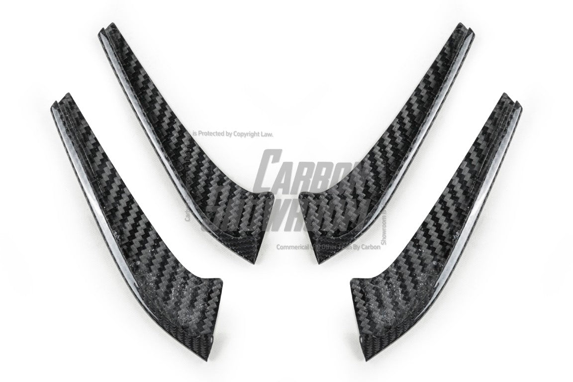 Mercedes Benz AMG GTR C190 2017 2018 2019 2020 2021 with Aftermarket Parts - R Style Front Canards Pre-preg Carbon Fiber from Aero Republic