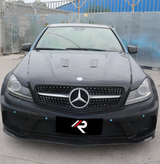 Mercedes Benz C-Class C300 C280 W204 2007 2008 2009 2010 2011 with Aftermarket Parts - Black Series Conversion Style Hood Carbon Fiber / FRP from Aero Republic