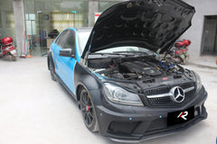 Mercedes Benz C-Class C300 C280 W204 2007 2008 2009 2010 2011 with Aftermarket Parts - Black Series Conversion Style Hood Carbon Fiber / FRP from Aero Republic