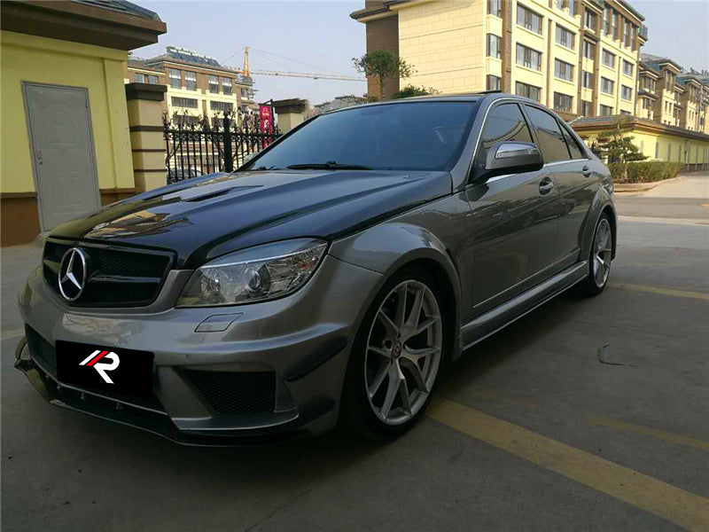 Mercedes Benz C-Class C300 C280 W204 2007 2008 2009 2010 2011 with Aftermarket Parts - Black Series Conversion Style Full Body Kit Carbon Fiber / FRP from Aero Republic