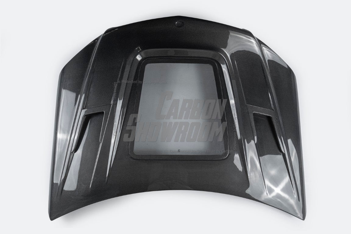 Mercedes Benz C-Class C350 C300 C250 Luxury Sport W204 Facelift 2012 2013 2014 with Aftermarket Parts - IMP Style Transperant Tempered Glass Window Hood Carbon Fiber / FRP from Aero Republic