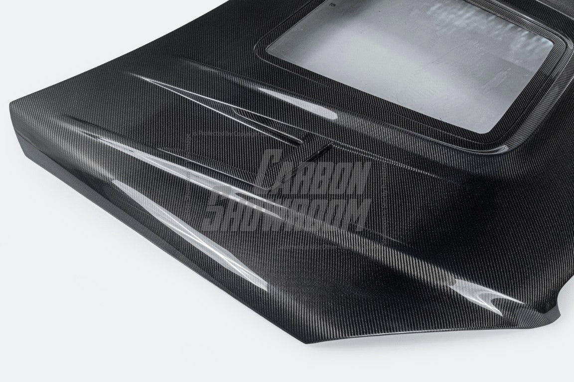 Mercedes Benz C-Class C350 C300 C250 Luxury Sport W204 Facelift 2012 2013 2014 with Aftermarket Parts - IMP Style Transperant Tempered Glass Window Hood Carbon Fiber / FRP from Aero Republic