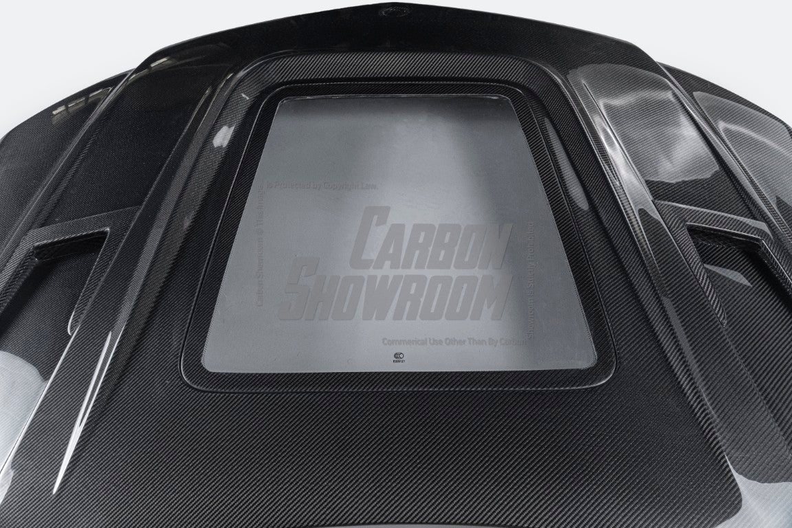 Mercedes Benz C-Class C350 C300 C250 Luxury Sport W204 Facelift 2012 2013 2014 with Aftermarket Parts - IMP Style Transperant Tempered Glass Window Hood Carbon Fiber / FRP from Aero Republic