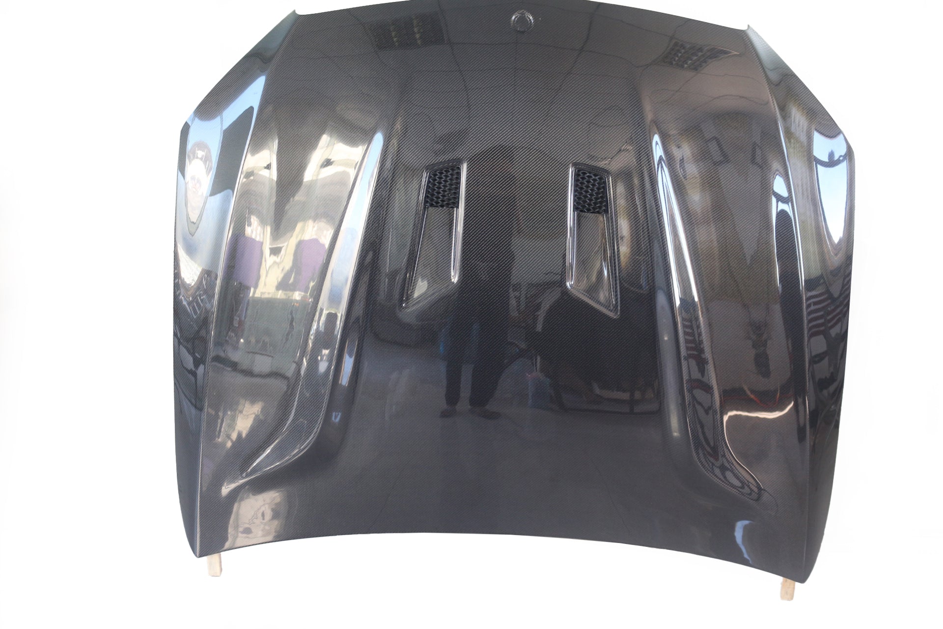 Mercedes Benz C-Class C43 C400 C300 W205 2015 2016 2017 2018 2019 2020 2021 2022 with Aftermarket Parts - Black Series Conversion Style Hood Carbon Fiber from Aero Republic