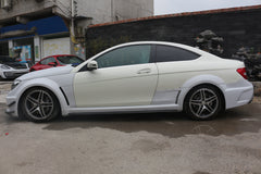 Mercedes Benz C-Class C63 AMG C204 2012 2013 2014 with Aftermarket Parts - Black Series Conversion Style Full Body Kit Carbon Fiber / FRP from Aero Republic