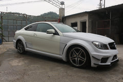 Mercedes Benz C-Class C63 AMG C204 2012 2013 2014 with Aftermarket Parts - Black Series Conversion Style Full Body Kit Carbon Fiber / FRP from Aero Republic