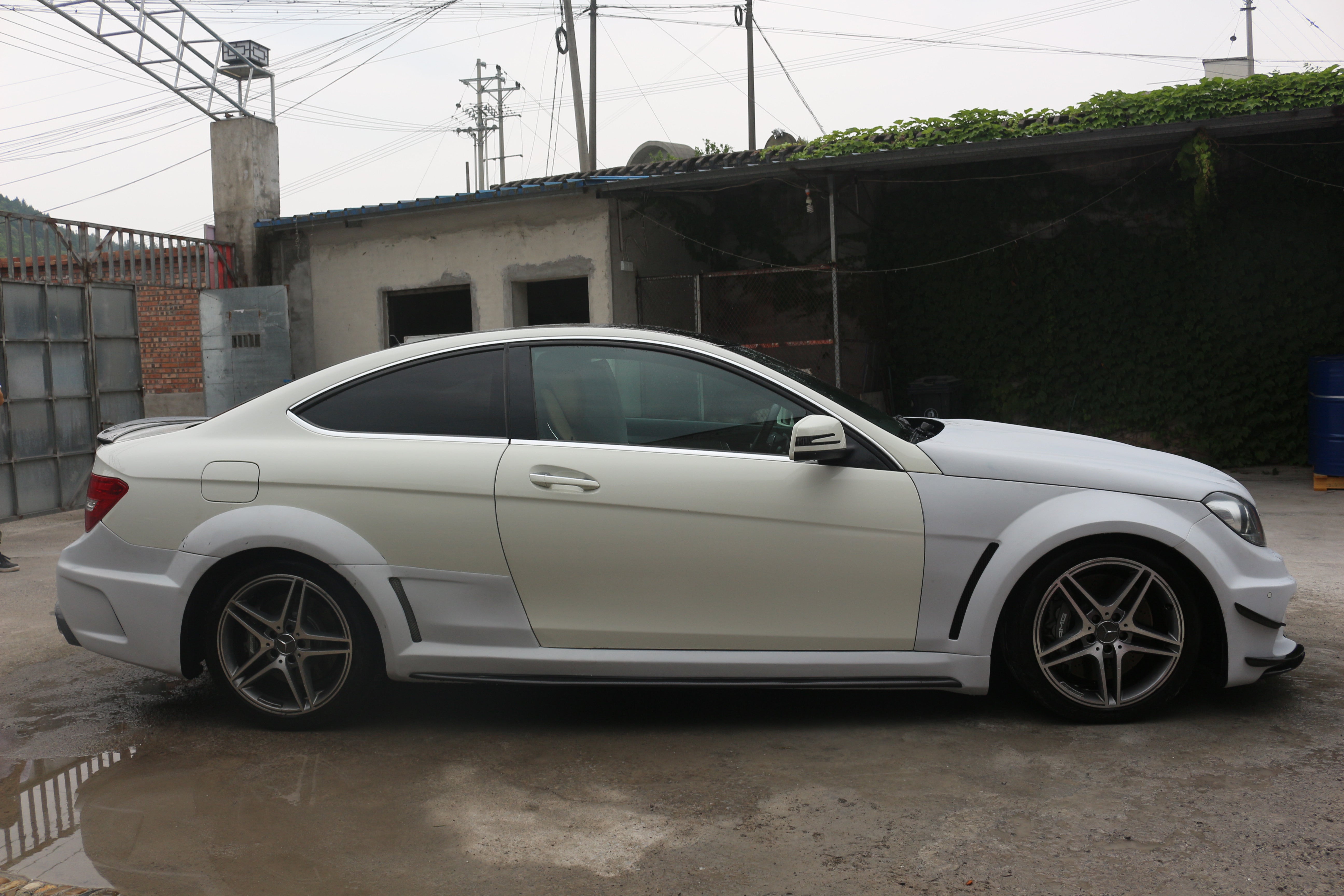 Mercedes Benz C-Class C63 AMG C204 2012 2013 2014 with Aftermarket Parts - Black Series Conversion Style Full Body Kit Carbon Fiber / FRP from Aero Republic