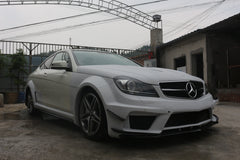 Mercedes Benz C-Class C63 AMG C204 2012 2013 2014 with Aftermarket Parts - Black Series Conversion Style Full Body Kit Carbon Fiber / FRP from Aero Republic