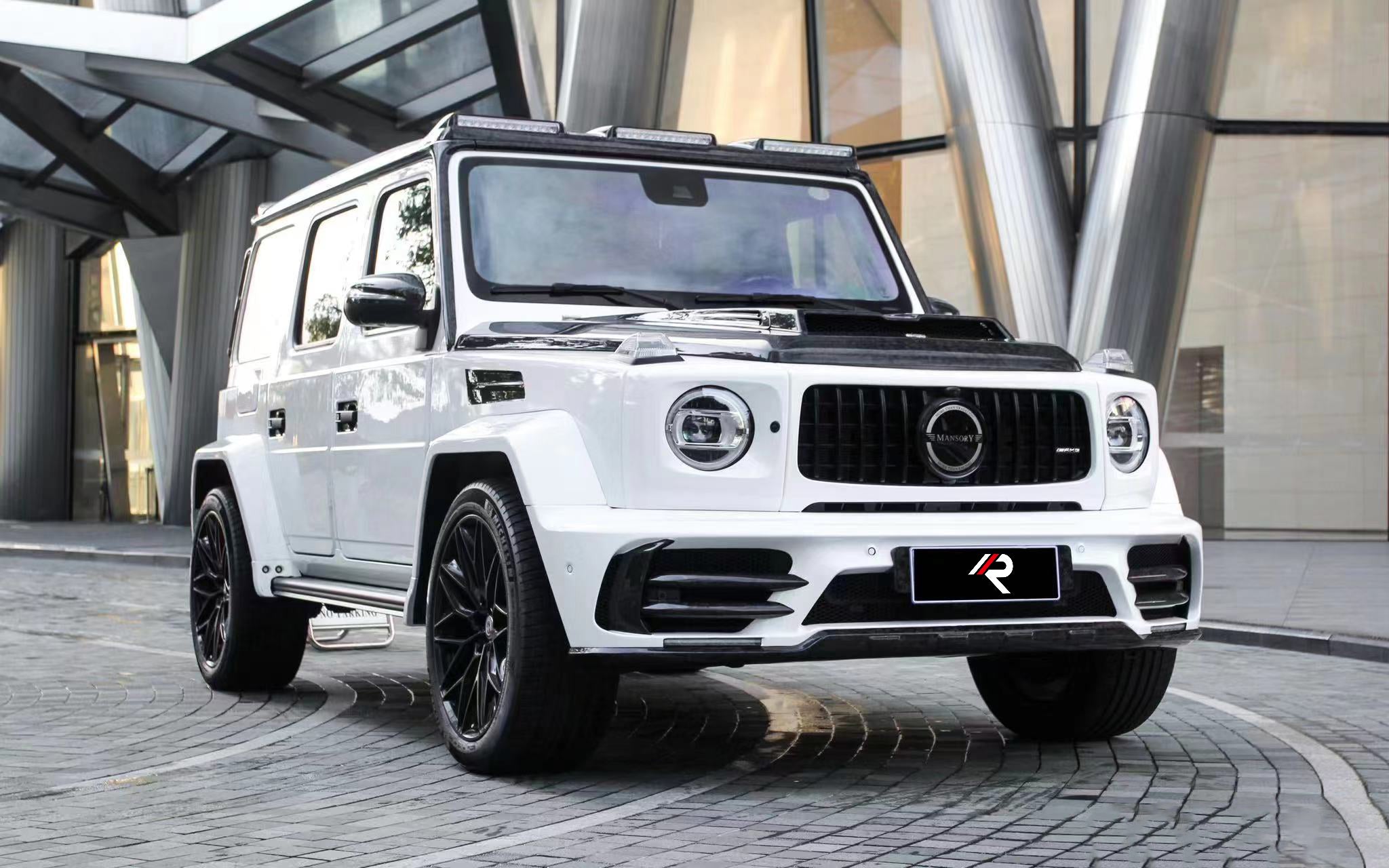 Mercedes Benz G63 AMG G550 W463 W464 2019-ON with Aftermarket Parts - M Style Hood Pre-preg Carbon Fiber / FRP from?Aero Republic