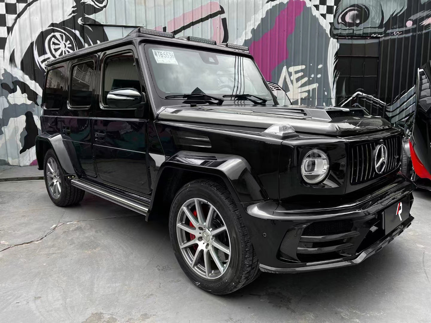 Mercedes Benz G63 AMG G550 W463 W464 2019-ON with Aftermarket Parts - M Style Hood Pre-preg Carbon Fiber / FRP from?Aero Republic