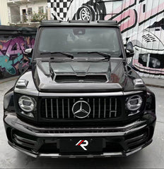 Mercedes Benz G63 AMG G550 W463 W464 2019-ON with Aftermarket Parts - M Style Hood Pre-preg Carbon Fiber / FRP from?Aero Republic