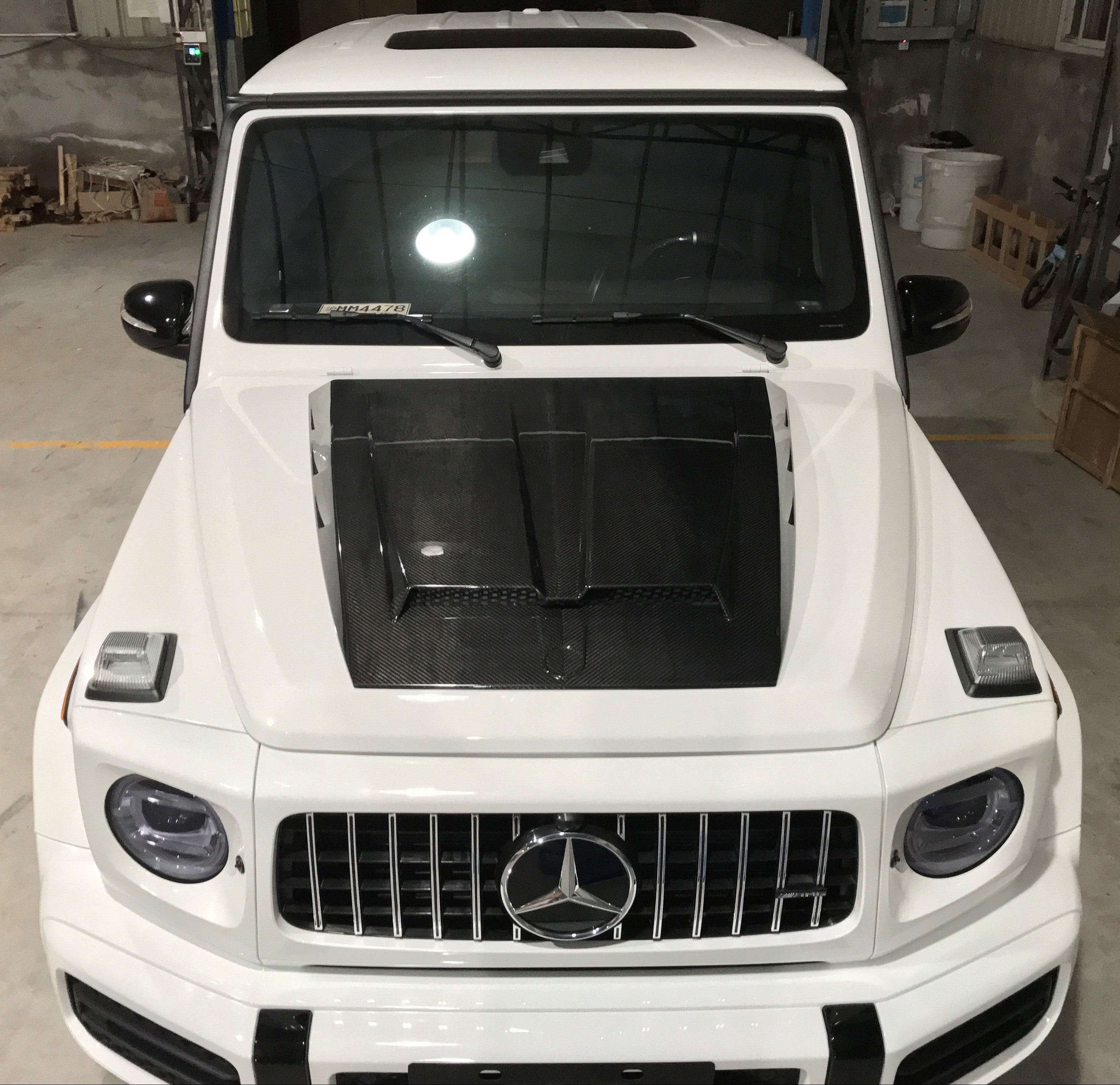 Mercedes Benz G63 AMG G550 W463 W464 2019-ON with Aftermarket Parts - Hood Trim Carbon Fiber / FRP from Aero Republic