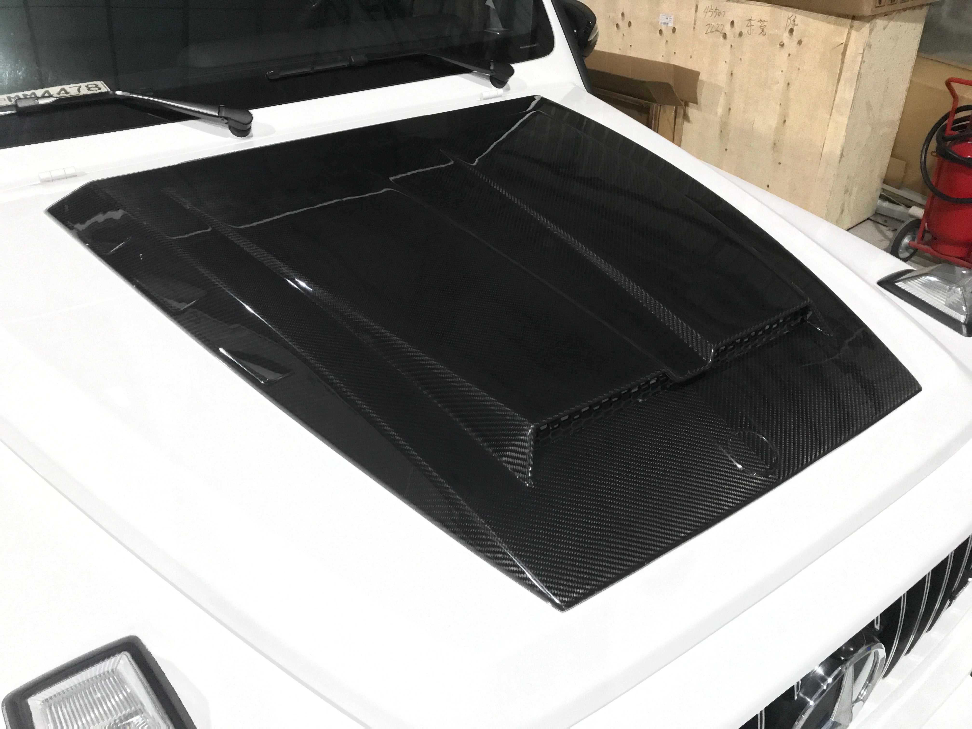 Mercedes Benz G63 AMG G550 W463 W464 2019-ON with Aftermarket Parts - Hood Trim Carbon Fiber / FRP from Aero Republic