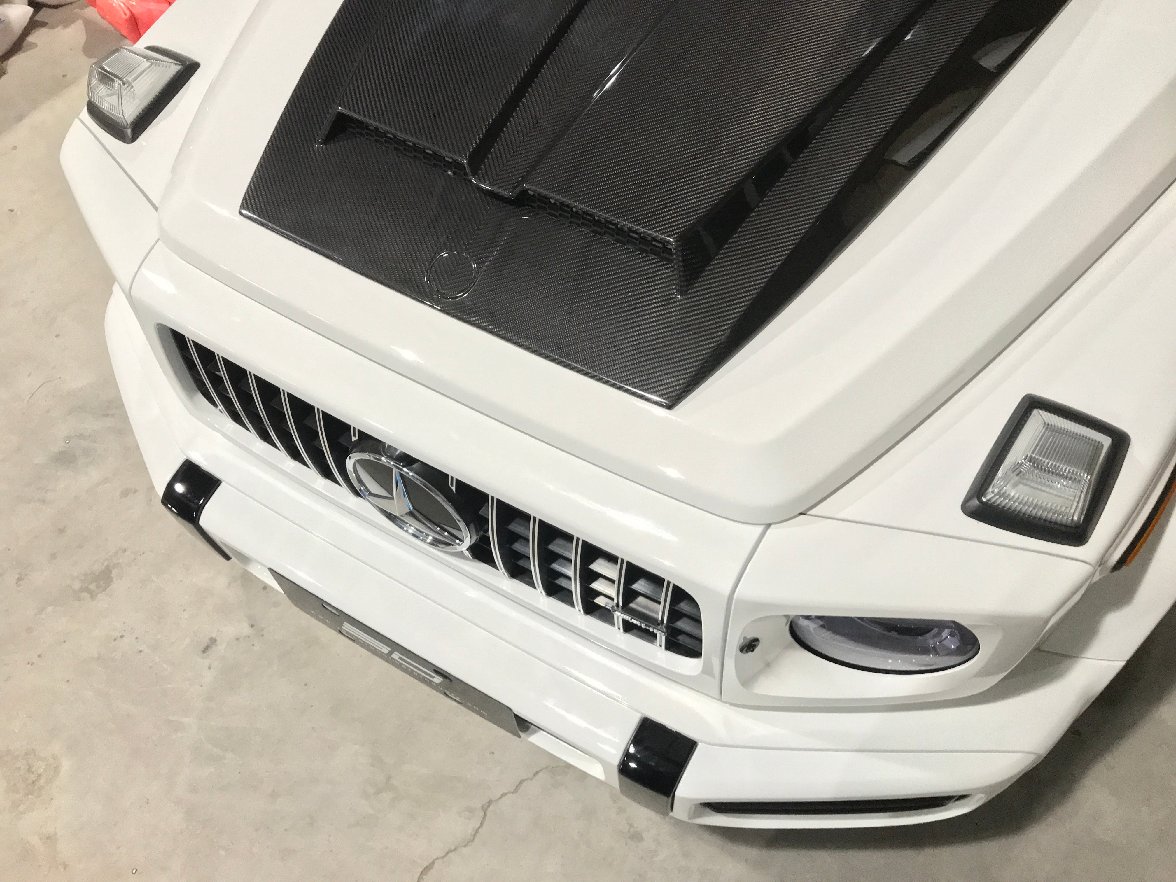 Mercedes Benz G63 AMG G550 W463 W464 2019-ON with Aftermarket Parts - Hood Trim Carbon Fiber / FRP from Aero Republic