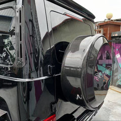 Mercedes Benz G63 AMG G550 W463 W464 2019-ON with Aftermarket Parts - M Style (With & Without Logo) Spare Tire Cover Carbon Fiber from?Aero Republic
