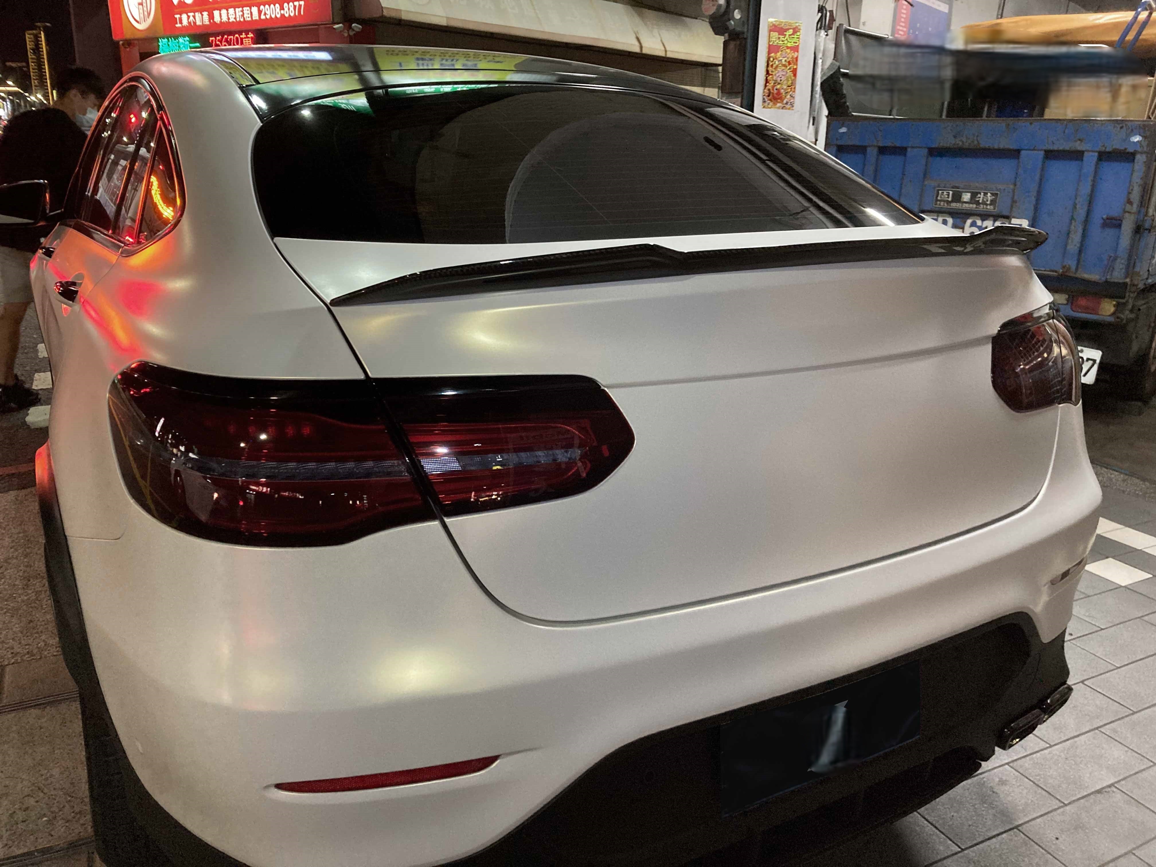 Mercedes Benz GLC-Class C253 AMG GLC63S GLC63 GLC43 GLC300e GLC300 GLC200 (Both Fits Pre-Facelift & Facelift) Coupe 2016 2017 2018 2019 2020 2021 2022 with Aftermarket Parts - X Style Rear Lip Spoiler Pre-preg Carbon Fiber from Aero Republic