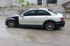 Mercedes Benz W204 C63 AMG 2008 2009 2010 2011 with Aftermarket Parts - Black Series Conversion Style Full Body Kit Carbon Fiber / FRP from Aero Republic