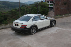 Mercedes Benz W204 C63 AMG 2008 2009 2010 2011 with Aftermarket Parts - Black Series Conversion Style Full Body Kit Carbon Fiber / FRP from Aero Republic
