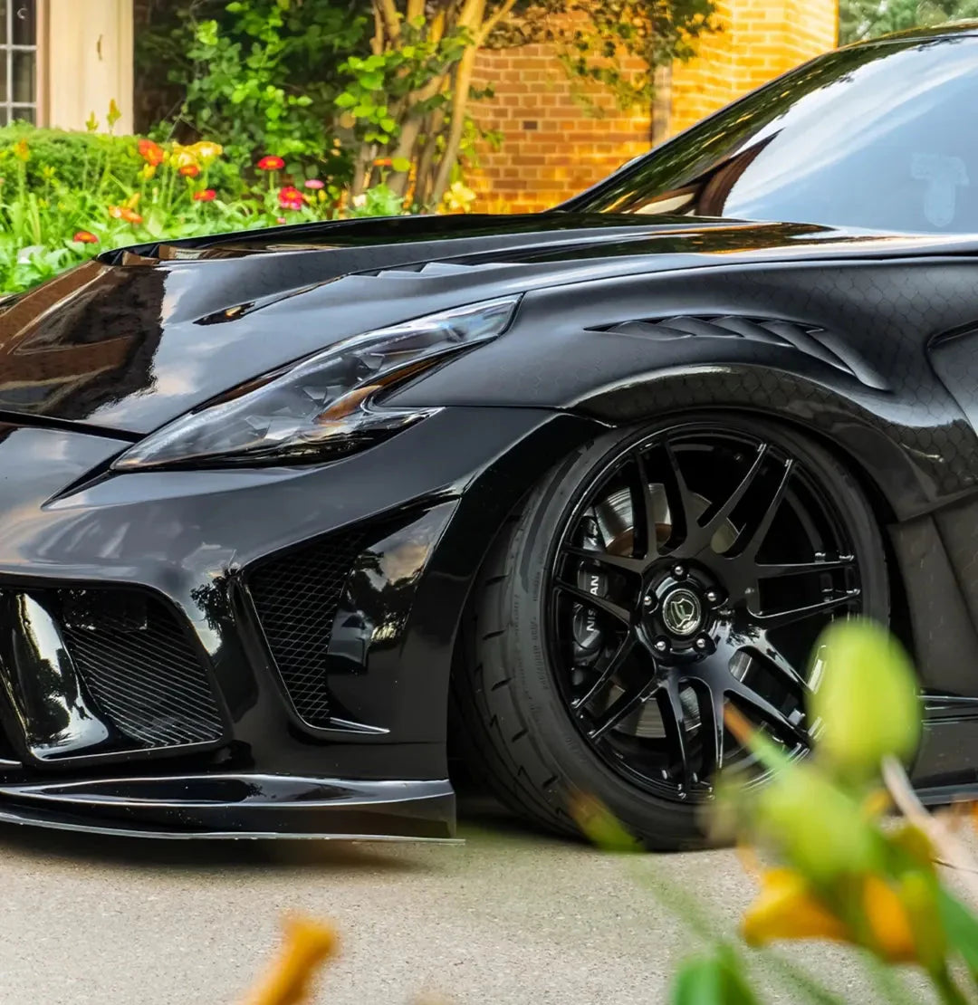 Nissan 370Z Nismo Sport Touring Base Fairlady Z Z34 2009 2010 2011 2012 2013 2014 2015 2016 2017 2018 2019 2020 with Aftermarket Parts - V2 Front Fenders Carbon Fiber from Aero Republic