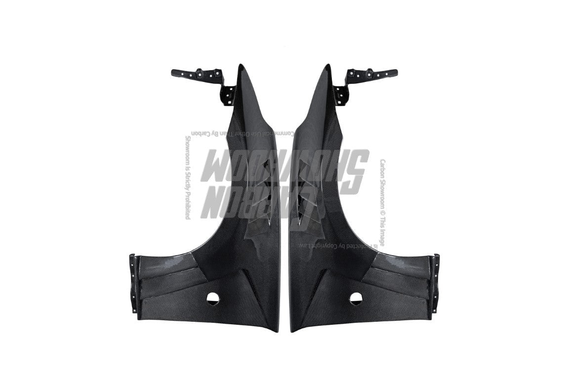 Nissan 370Z Nismo Sport Touring Base Fairlady Z Z34 2009 2010 2011 2012 2013 2014 2015 2016 2017 2018 2019 2020 with Aftermarket Parts - V2 Front Fenders Carbon Fiber from Aero Republic