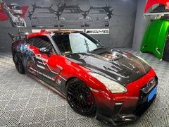 Nissan GTR R35 CBA DBA 2008 2009 2010 2011 2012 2013 2014 2015 2016 (for installation on 2017-2024 vehicles, 2008-2016 front bumper is recommended) with Aftermarket Parts - IMP Style Hood Dry Pre-preg Carbon Fiber from Aero Republic