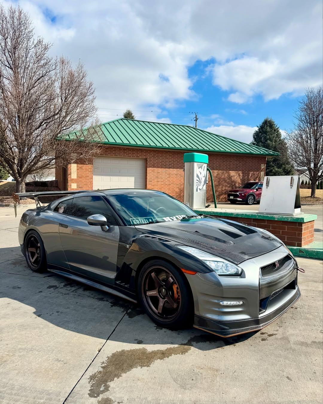 Aero Republic Double-sided Carbon Fiber Hood Bonnet CBA DBA LBV2 Style for GTR R35 2008-2016 - Performance SpeedShop