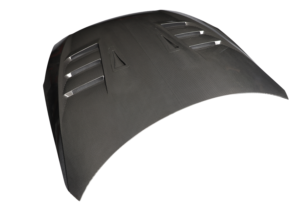 Nissan GTR R35 EBA 2017 2018 2019 2020 2021 2022 2023 2024 (2017+ hood recommended for 2008-2016 model years) with Aftermarket Parts - TS Style Hood Dry Pre-preg Carbon Fiber from Aero Republic