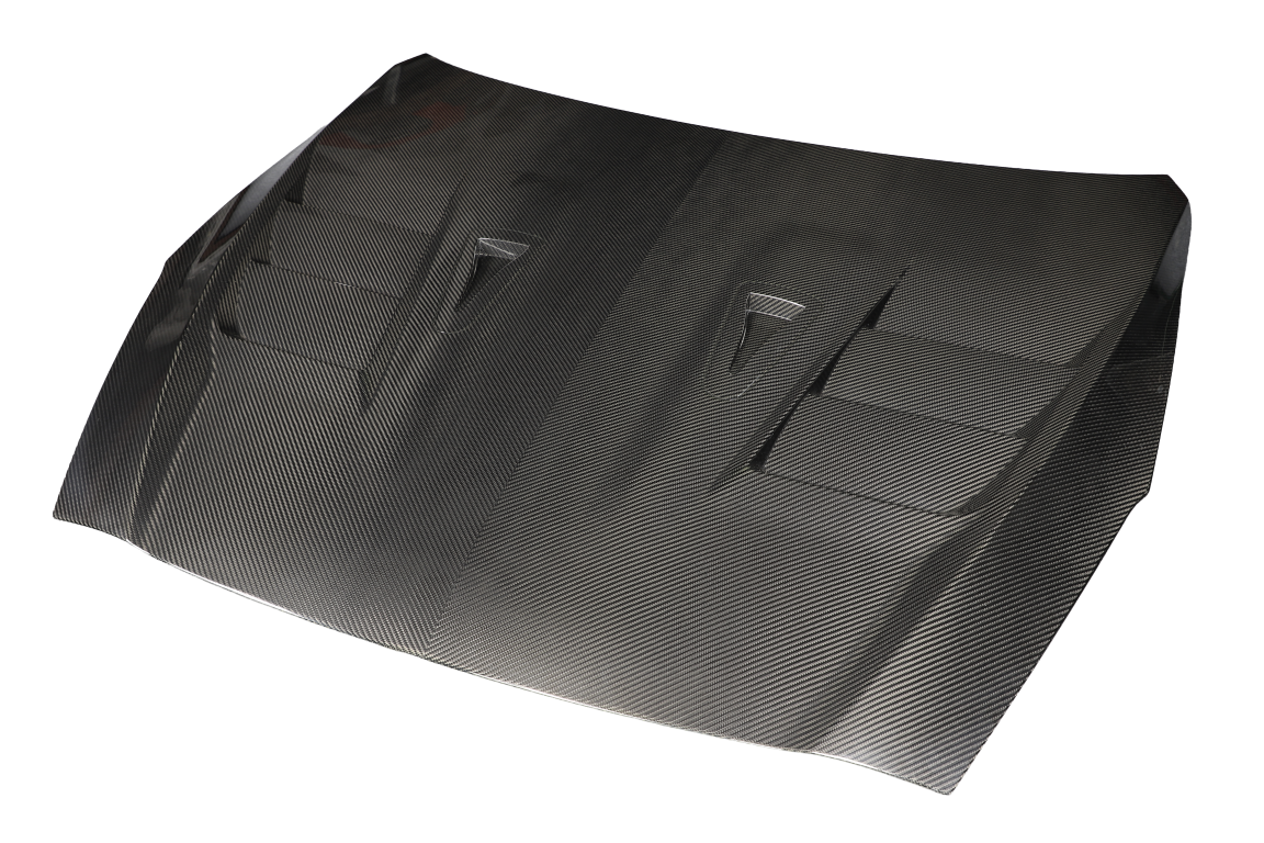 Nissan GTR R35 EBA 2017 2018 2019 2020 2021 2022 2023 2024 (2017+ hood recommended for 2008-2016 model years) with Aftermarket Parts - TS Style Hood Dry Pre-preg Carbon Fiber from Aero Republic