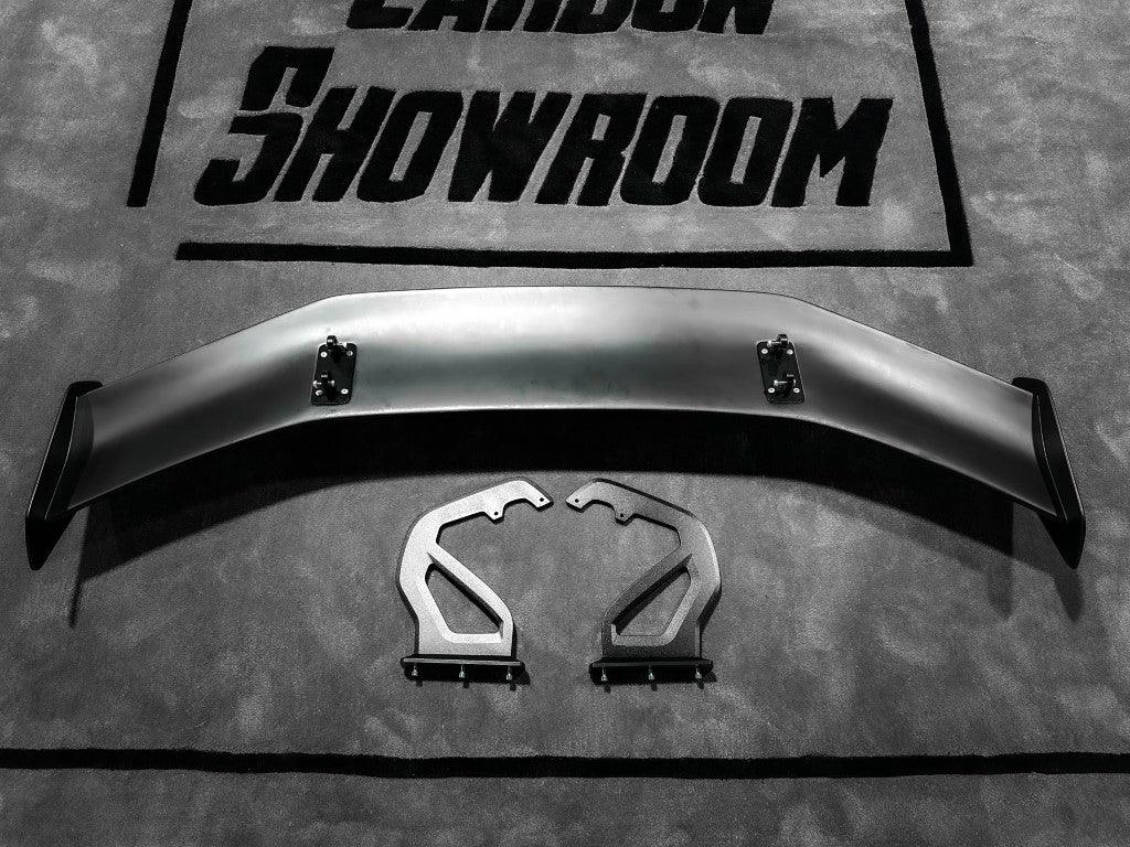 Porsche 981 Cayman (Base / S / GTS) 2012 2013 2014 2015 2016 & 718 982 Cayman (Base / T / S / GTS) 2017-ON with Aftermarket Parts - GT4RS Style Rear Wing Dry Pre-preg Carbon Fiber from Dupont Tech