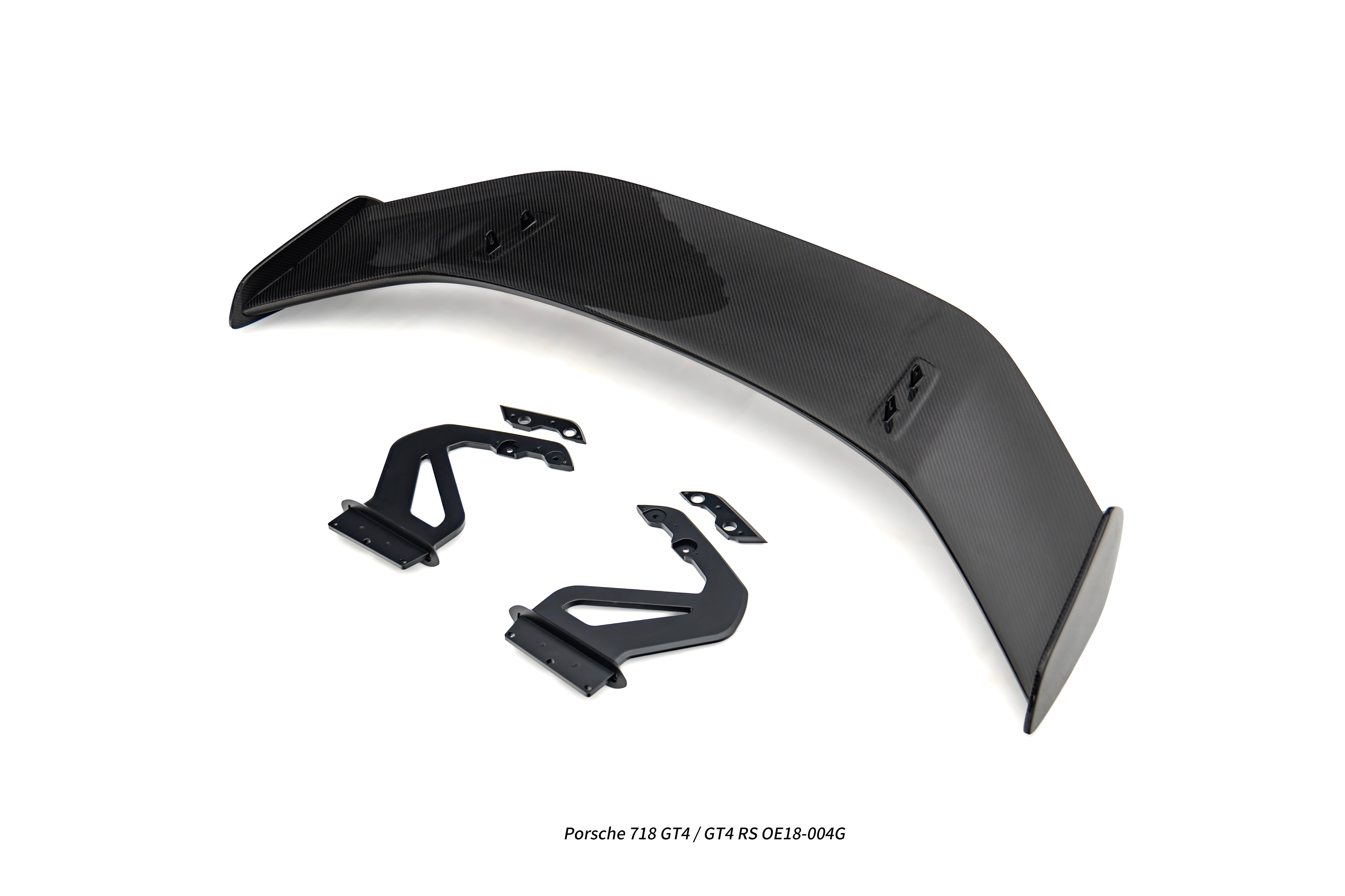 Porsche 718 / 981 / 987 Cayman Base S T GTS R with Aftermarket Parts - GT4RS Style Rear Wing (Aluminum Bracket Included) Pre-preg Carbon Fiber / FRP from Aero Republic